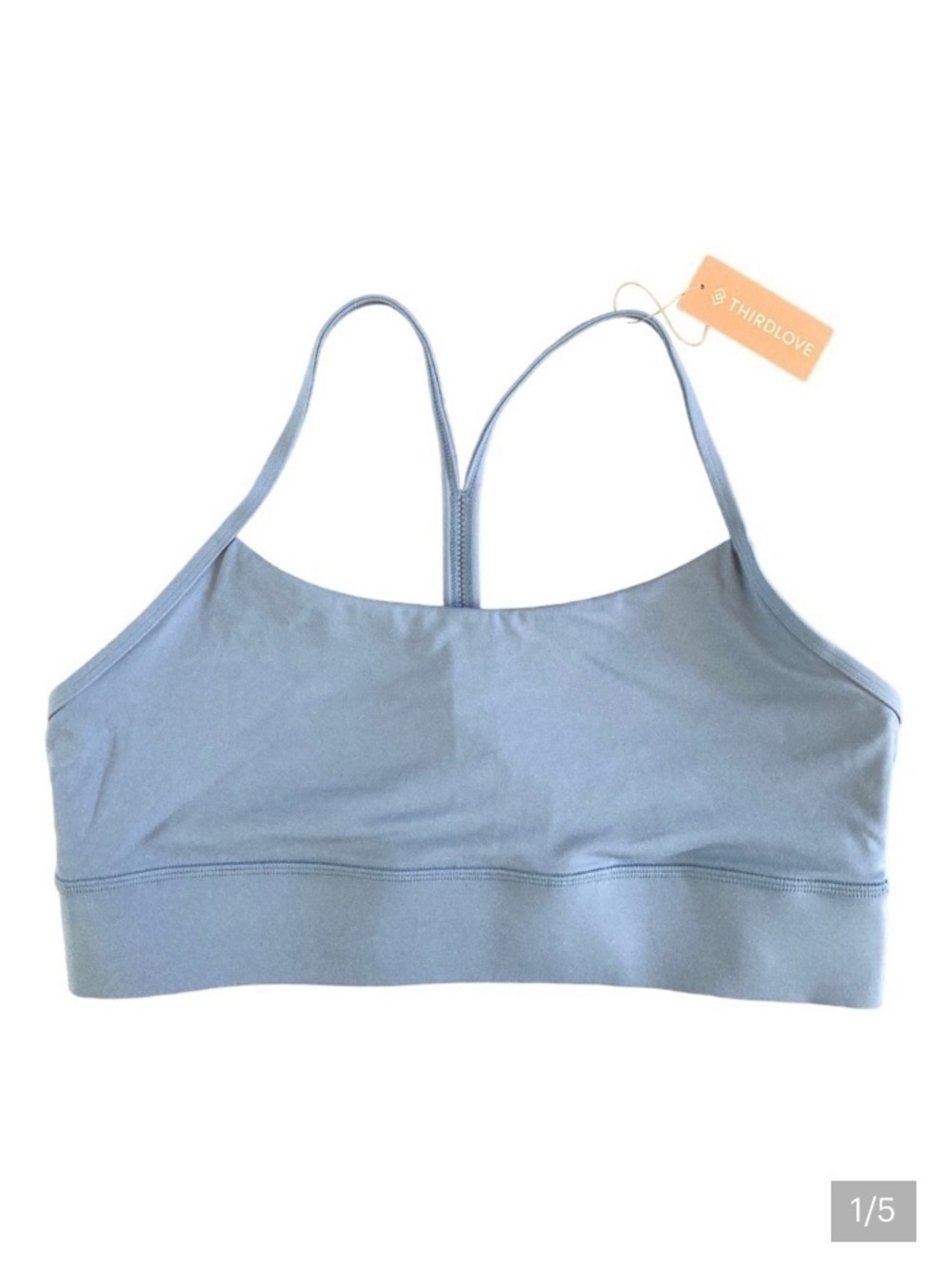 Third Love Y Back Sports Bra NWT Yoga Athletic Size 1X Cornflower Blue